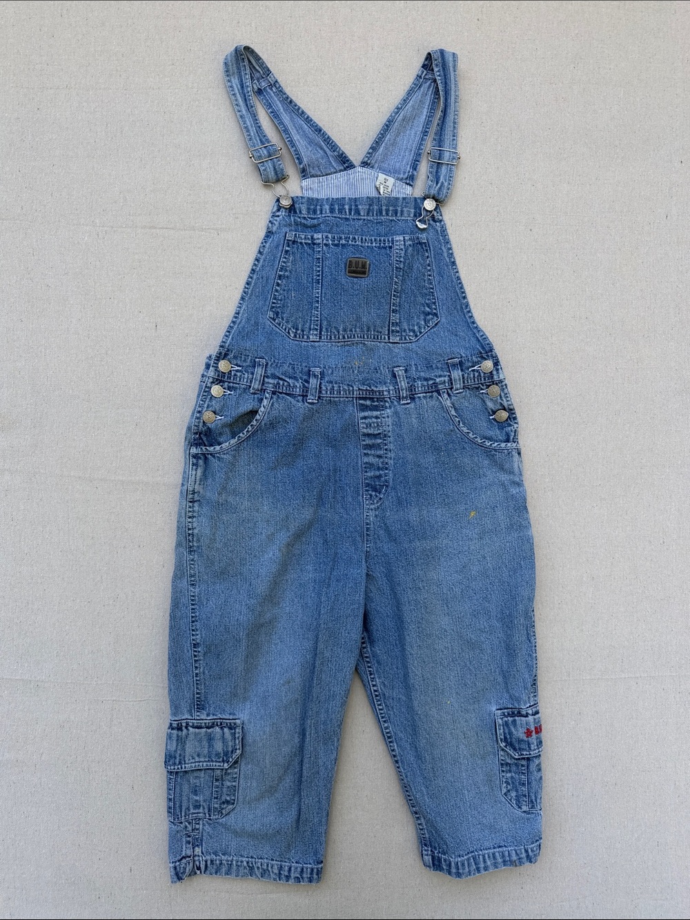Men's B.U.M. Equipment Blue Denim Carpenter Overalls with Adjustable Straps